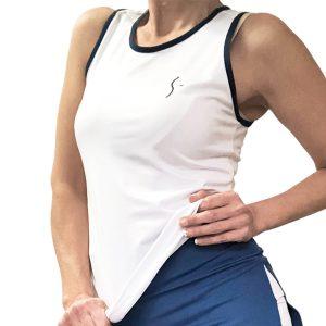 POLERA NALANI blanco/azul