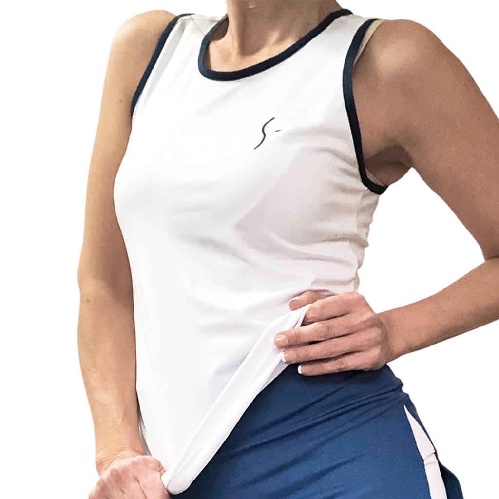 POLERA NALANI blanco/azul
